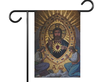 Sacred Heart of Jesus Banner: Catholic Garden Flag, Religious Tapestry