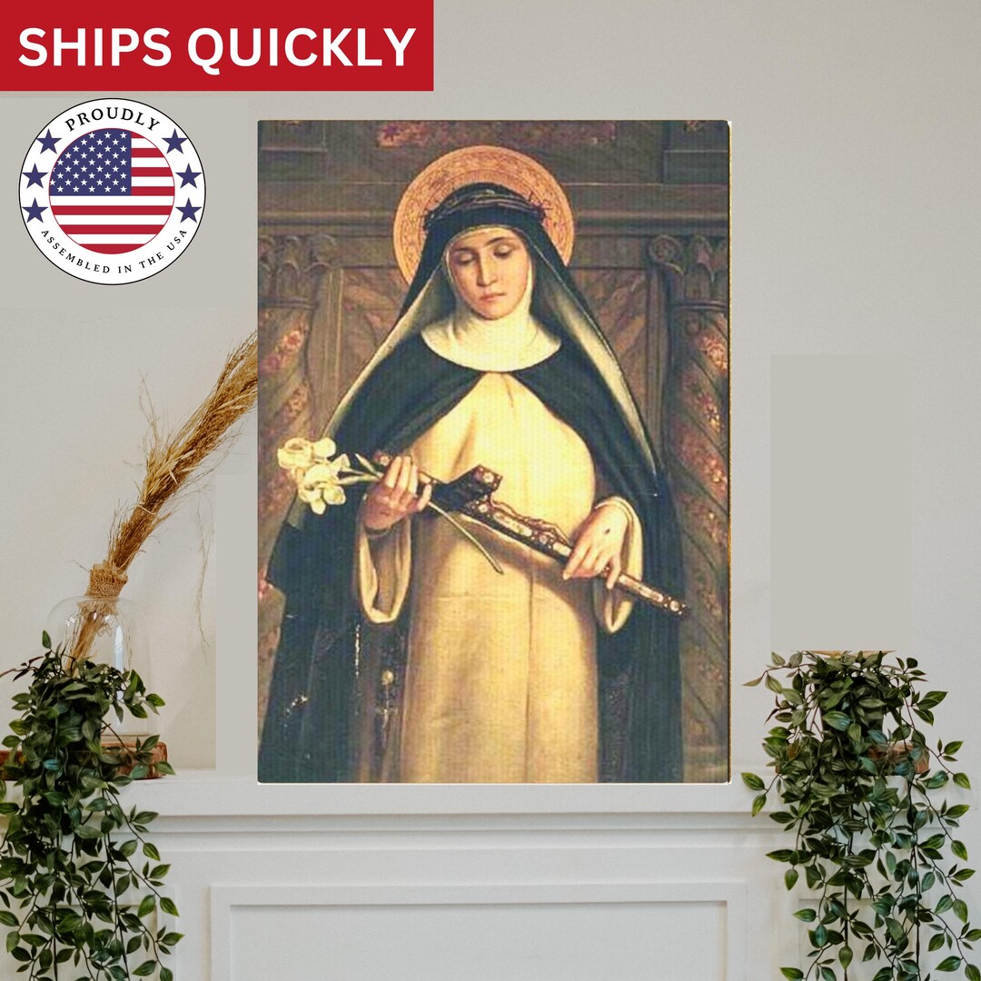 St Catherine of Siena Canvas Photo Tile Vintage Saint Art, Religious ...