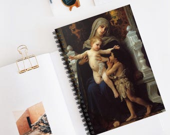 Bouguereau's Virgin Mary Spiral Notebook: Vintage Catholic Art Journal