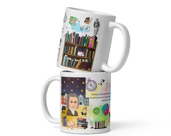 Taza con motivos filosóficos taza original taza profesiones, taza con frase de reflexión, taza regalo original, regalo amantes del saber