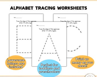 ABC Letter Tracing Worksheets: Preschool Handwriting Practice (PDF)