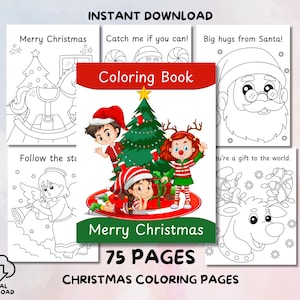 Christmas Coloring Pages for Kids, Fun & Festive Holiday Coloring Book, Nativity coloring PDF