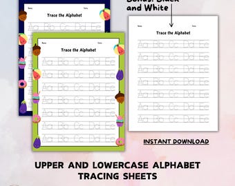 Folhas de exercícios de caligrafia do alfabeto: Prática das letras do ABC (Download em PDF)