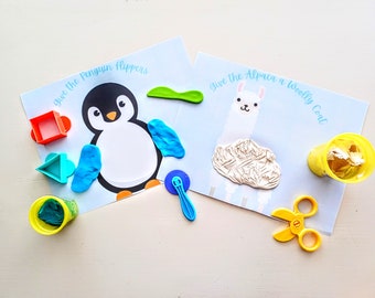 Animal Play Dough Mats: Zoo Themed Preschool Activity (Digital Download)