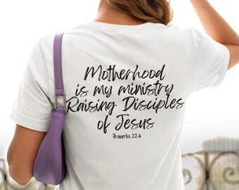 Motherhood is My Ministry Shirt, Motherhood Shirt, Christian Gifts for Her, Religious Apparel, Gift For Mom, Mothers Day Gift, Jesus Shirt