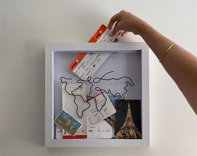 Adventure Archive Box,Travel Ticket Collection Box,Travel Box for Memories