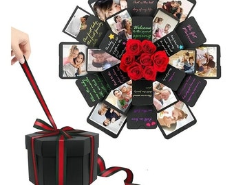 Caja sorpresa de explosión, regalo, álbum de fotos DIY, memoria de amor para aniversario de cumpleaños