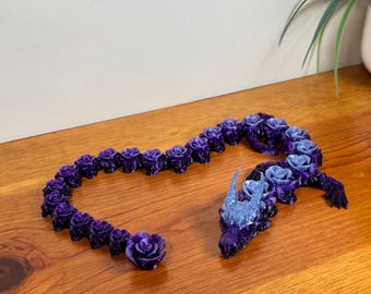 3D gedruckter Rosendrache, Geschenk zum Valentinstag