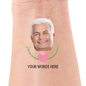 Father’s Day Temporary Tattoo for Dad – Custom Kids Name Gift – Personalized Daddy Tattoo – Cute Gift from Child