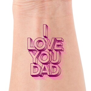 Father’s Day Temporary Tattoo for Dad – Custom Kids Name Gift – Personalized Daddy Tattoo – Cute Gift from Child
