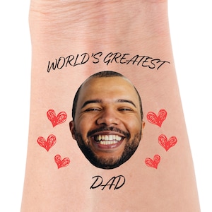 Tattoos Custom Personalized Tattoo,Fathers Day Gift Dad ,funny gift for dad, gift for grandpa, Father&#39;s day decorations gifts,