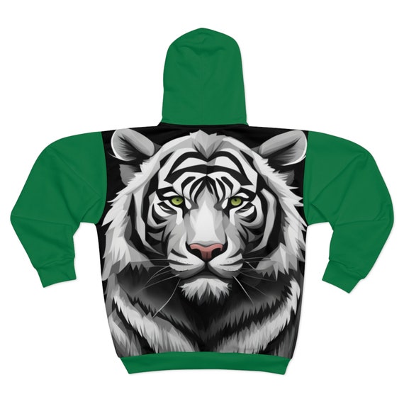 Green Tiger Hoodie AOP Etsy