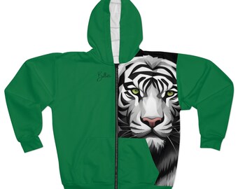 Green Tiger Hoodie AOP Etsy Canada