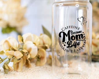 Mama Iced Coffee Cup With Lid and Straw, 16oz  Mom Coffee Gift,  Mother's Day Gift Idea Birthday New Mom Gift