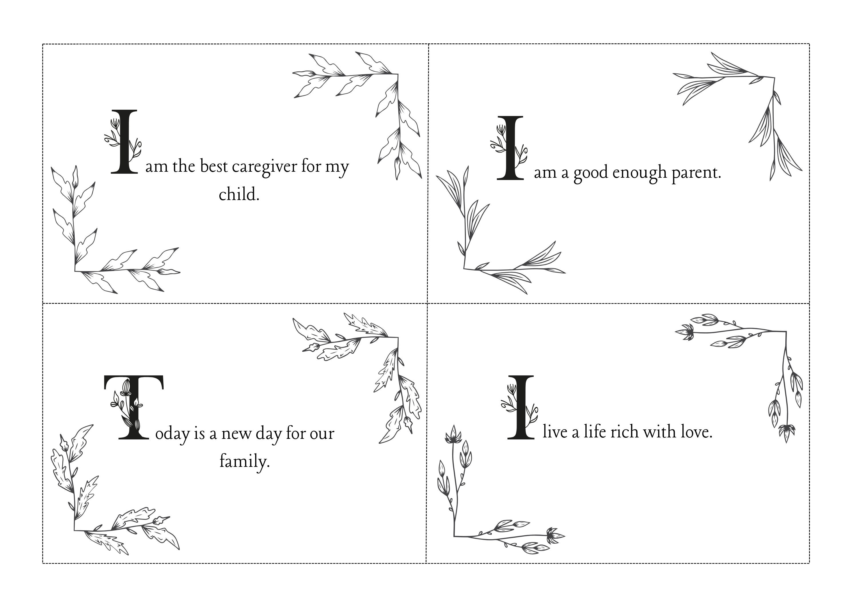 Parental Affirmation Printable Cards for Daily Encouragement, Printable ...