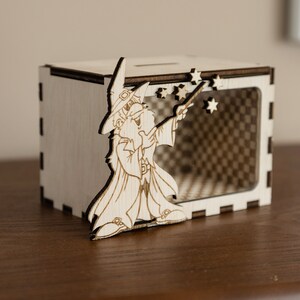 Magic-Box, Spardose, Zauberwürfel, Illusion, Trickkiste, Vektorfile, Lasercut, Holz, Acryl, SVG, AI, PDF, Dxf Bild 3