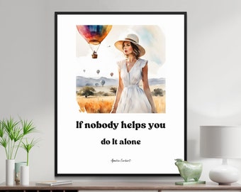 Inspirational Quote Home Decor Inspiring Saying Quotation Printable Wall Art Watercolor Poster Artwork