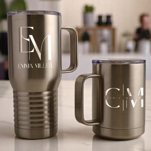 Engraved Coffee Mug, Custom Coffee Tumbler, Insulated Mug, Stylish Travel Mug, Personalized Travel Mug, Personalized Coffee Gift, Mom Gift