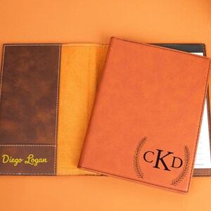 Personalized Leather Portfolio, Custom Leather Padfolio, Father&#39;s Day Gift, Engraved Leather Portfolio, Custom Portfolio, Graduation Gift