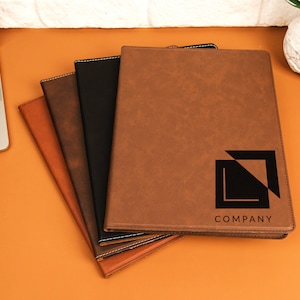 Company Logo Engraved Portfolio, Customized Refillable Portfolio, Personalized Notepad, Business Gift, Engraved Portfolio, Corporate Gifts