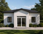 678 SQ FT Tiny House Plans | Modern Small Home Blueprint | adu Ready | PDF Download