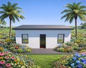 Modern Studio ADU Plans | 320 Sq Ft Backyard Guest House Blueprint (PDF Download)