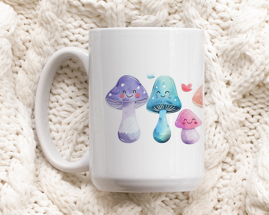 Mushroom Mug Gift Magic Mushroom Coffee Cup Kawaii Mug Cute Mushroom ...