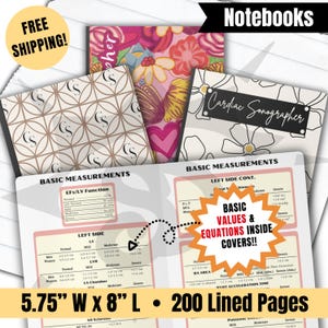 Echo Tech Softcover Notebook, Cardiac Sonographer Values and Equations Registry Notes, Beginner Heart Sonography A5 Journal Graduation Gift