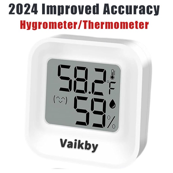 Indoor Humidity Meter Hygrometer, Accurate Room Thermometer, Digital Hygrometer for Home, Baby Nursery, and Humidity Sensor Enhanced Comfort