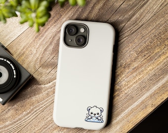 Cute Polar Bear Phone Case iPhone 11/12/13/14/15/X, Samsung Galaxy S23/S22/S21/S20/S10, Google Pixel 7/6/5, Gift for Friend