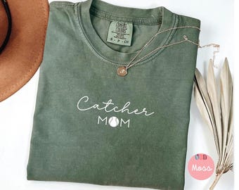 Comfort Colors® Baseball Catchers Mom Shirt, Baseball Mom Tshirt, Game Day Baseball Mom, Baseball Tee For Mother's Day Gift, Sports Mom Gift