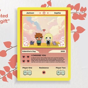 Custom Poke Valentine's Card Poke Digital Valentine Present I choose you Gift for Gamers Couple Gift Card Anniversary Invitation Gift