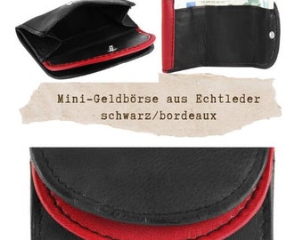 Mini wallet made from genuine leather