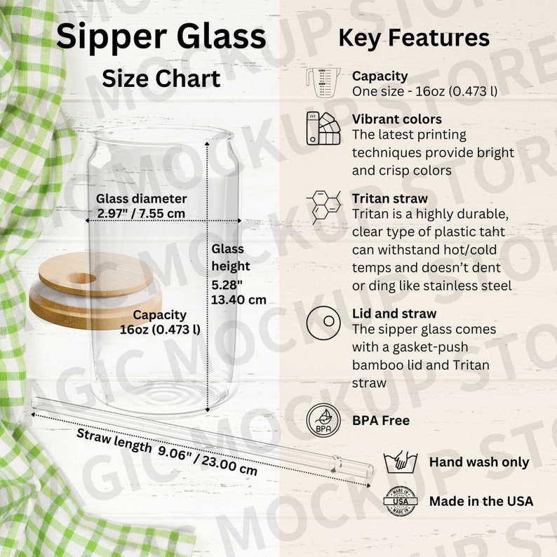 Hand Sipper Sipper Glass Size Chart Glass Can Mockup 16oz Glass Sipper Cup Mockup ...