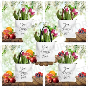 Tote Bag Mockup Bundle Printify AOP Tote Bag Mockup 5 Color Handles Mockup Tote Bag Canvas Tote Bag Mockup