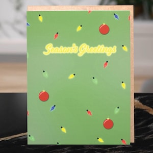 Simple Christmas Tree Card: Holiday Lights, Handmade