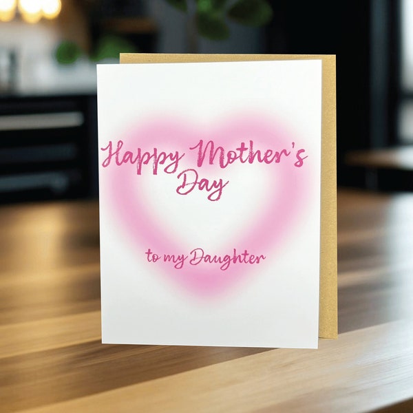 Mother's Day Card for Daughter, Mother Daughter Mother's Day Card, Cute Mothers Day Card, Card for Daughter On Mother's Day