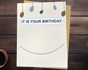 The Office Birthday Card For Him, It Is Your Birthday, The Office Themed Birthday Card, Office Birthday Card, Funny Birthday Card The Office