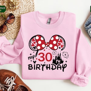 Personalized My 30th Birthday Shirt, Retro 30th Birthday Sweatshirt, Disney 30th Birthday Shirt, Mickey Minnie Shirt, Custom Birthday Gift