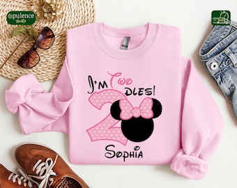 I’m Twodles Shirt, Personalize Girls Birthday Shirt, 2nd Birthday Tee, Second Birthday Girl, Disney Birthday Girl Shirt, Disney Trip Shirt