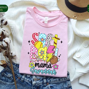 Personalized Softball Mom Tshirt, Custom Name Softball Mama Shirt, Custom Softball Shirt, Game Day Sweatshirt, Softball Mom Gift  For Her