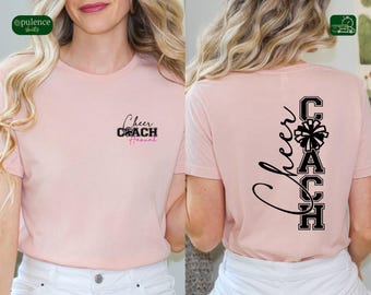 Personalized Cheer Coach Gift Shirt, Custom Cheer Coach Tee, Best Cheer Coach Ever Sweatshirt, Team Coach Hoodie, Cheerleading Coach Apparel