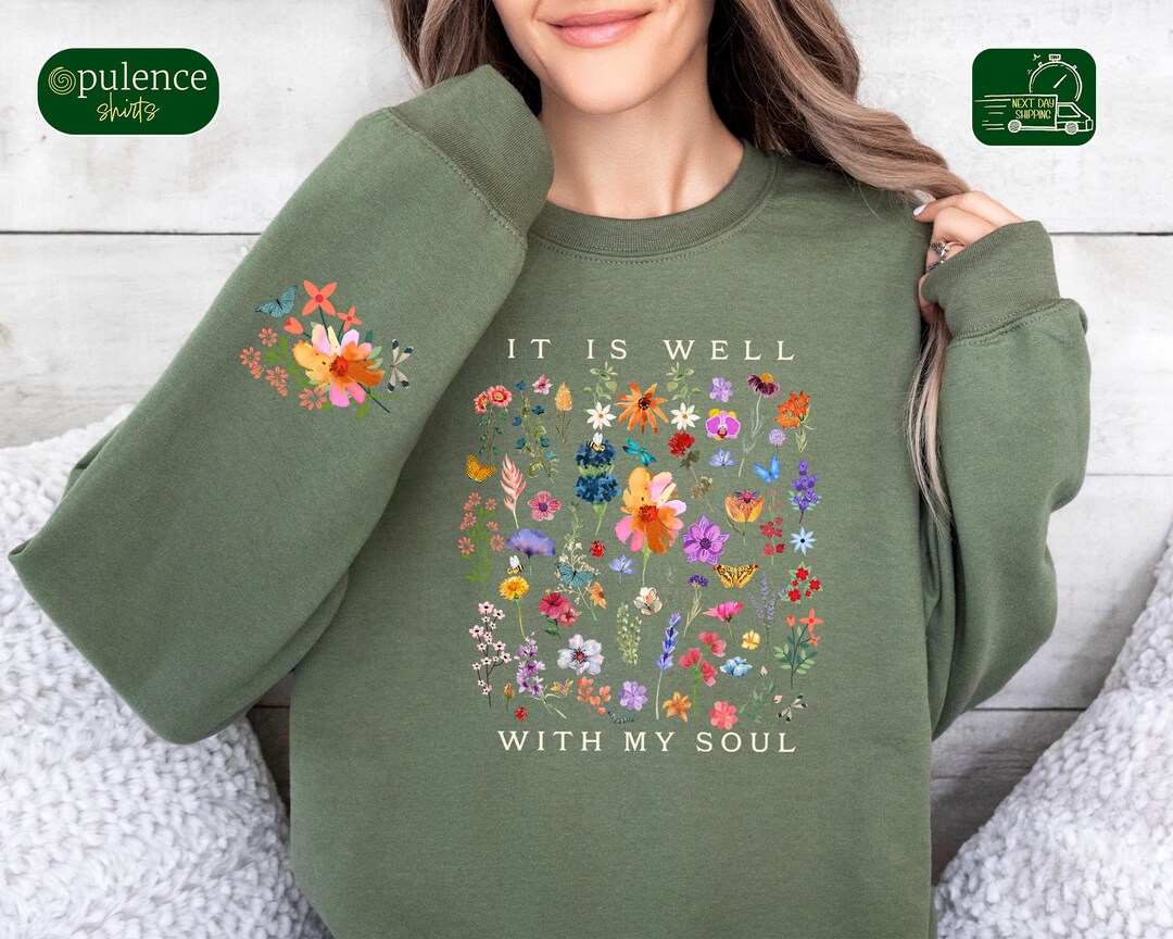 It is Well With My Soul Vintage Floral Shirt, Faith Shirt, Religious