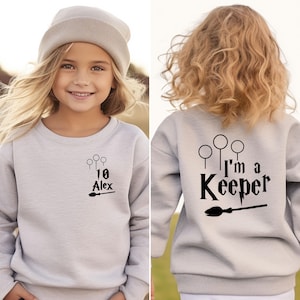 Custom Wizard Boy Name Shirt, I&#39;m a Keeper Toddler Shirt, Birthday Boy Shirt, Birthday Girl Tee, Funny Kids Wizard School Sweatshirt Hoodie