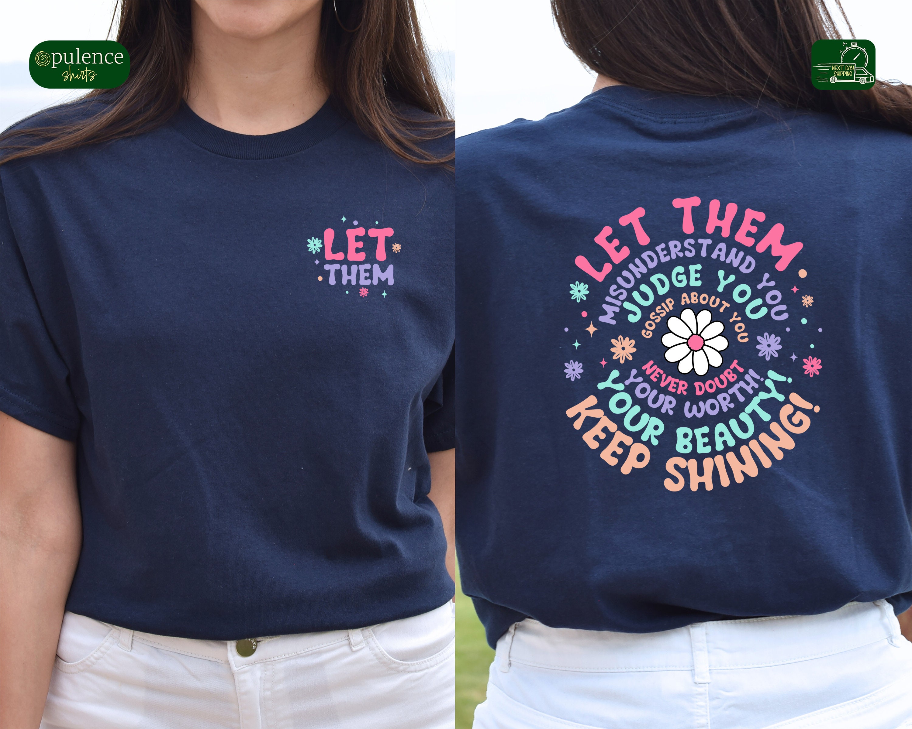 Let Them Shirt,  Motivational Sweatshirt Women, Positive Saying Shirt, Mental Health Hoodie, Positive Quotes Shirt, Inspirational Sweatshirt
