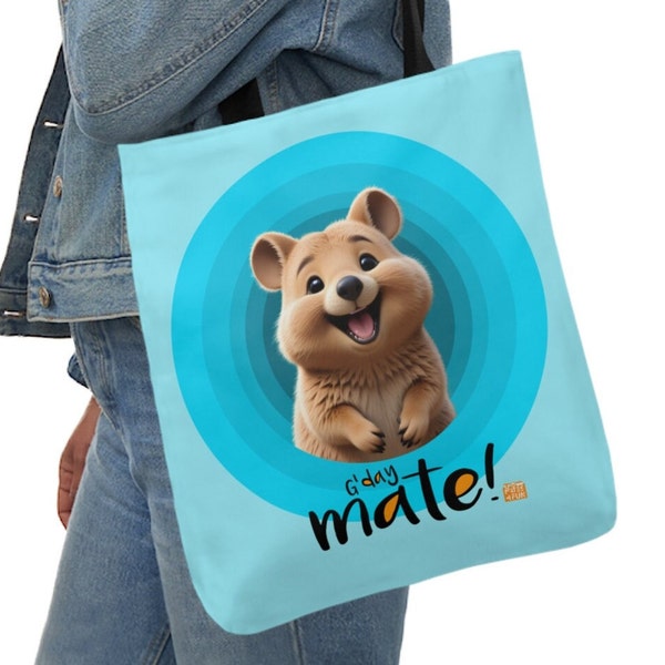 Gday Mate Cute Quokka Australian native animal, souvenir funny quote Tote bag Shopping Beach bag