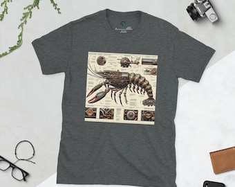 Dive into the Whimsical World of Steampunk and Crustaceans with Our Shrimp T-Shirt