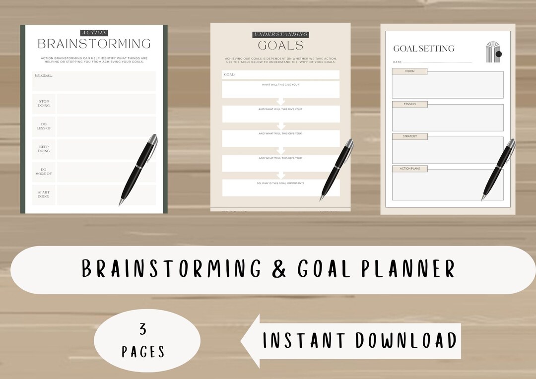 Goal Planner BUNDLE, 2024 Goals Tracker, SMART Goal Setting Kit ...