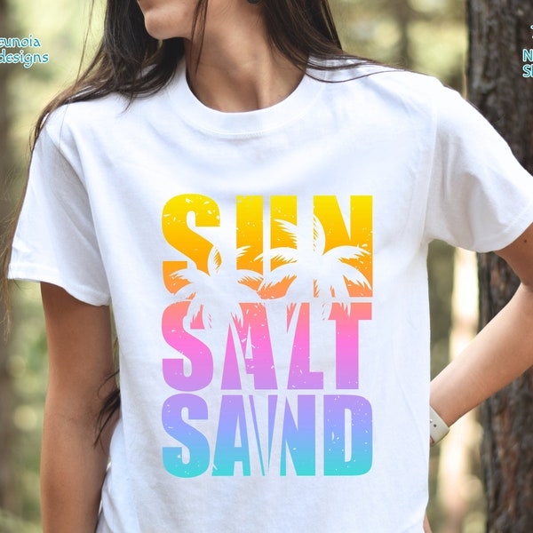 Sun Sand Salt Beach Shirt, Summer Shirt, Trendy Beach Shirts for Women, Summer Vacation Shirts, Travel Shirt, Girls Trip, Beach Sweatshirt