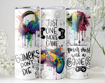 Gamer Tumbler, Gift For Gamer, 20oz 30oz Skinny Tumbler, Gamer Cup Tumbler, Tumbler Gift, Coffee  Tumbler, Tumbler With Straw,Gaming Tumbler